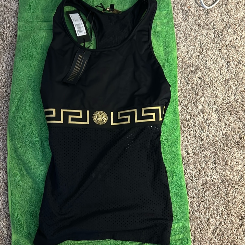 SOLD “
Versace Set Auth Tank & Leggings  NWT